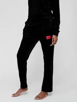 Image of HUGO Red Label Velour Lounge Joggers - Black, Size XL, Women