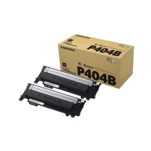 Image of Samsung CLT P404B Black Standard Yield Toner Cartridges Pack of 2 SU