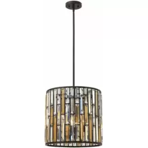 Image of Loops - 3 Bulb Ceiling Pendant Light Fitting Vintage Bronze LED E14 60W Bulb