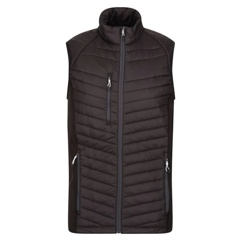 Image of Regatta Professional Mens Quilted Hybrid Gilet in Black Size: XS Black Male XS