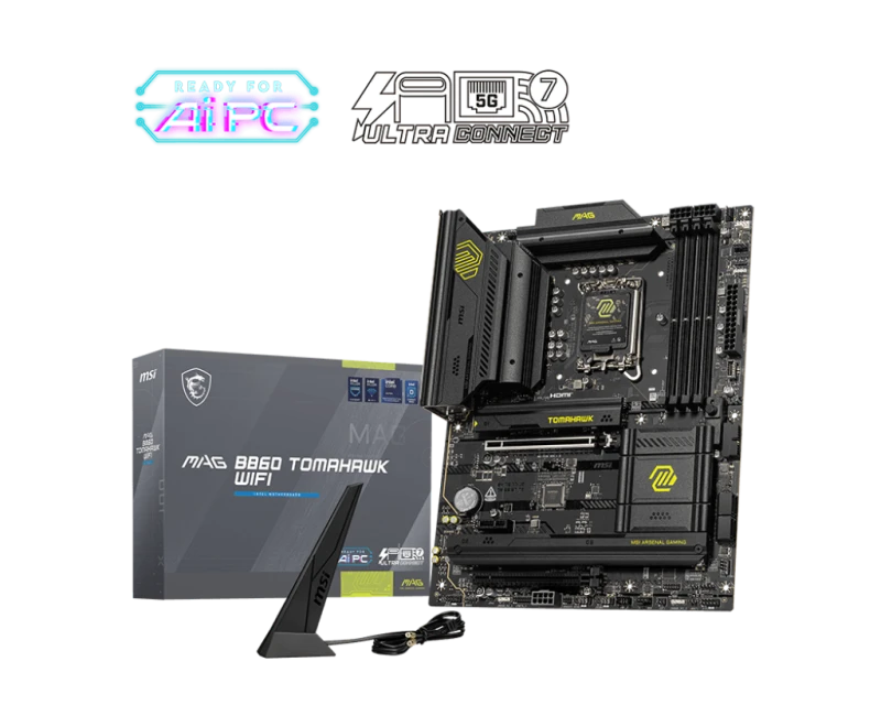 Image of MSI MAG B860 TOMAHAWK WIFI Intel Core Ultra LGA 1851 DDR5 ATX Motherboard