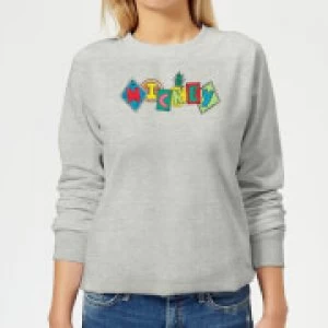 Image of Disney Mickey Fruit Blocks Womens Sweatshirt - Grey - M