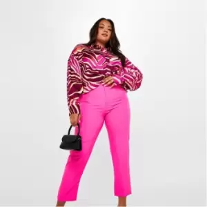 Image of I Saw It First Zebra Print Satin Shirt - Multi