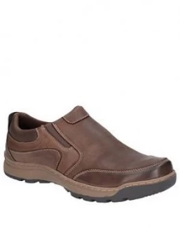 Image of Hush Puppies Jasper Slip On Shoes - Brown