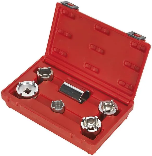 Image of Sealey MS050 Motorcycle Swingarm Lock Nut Set 6pc