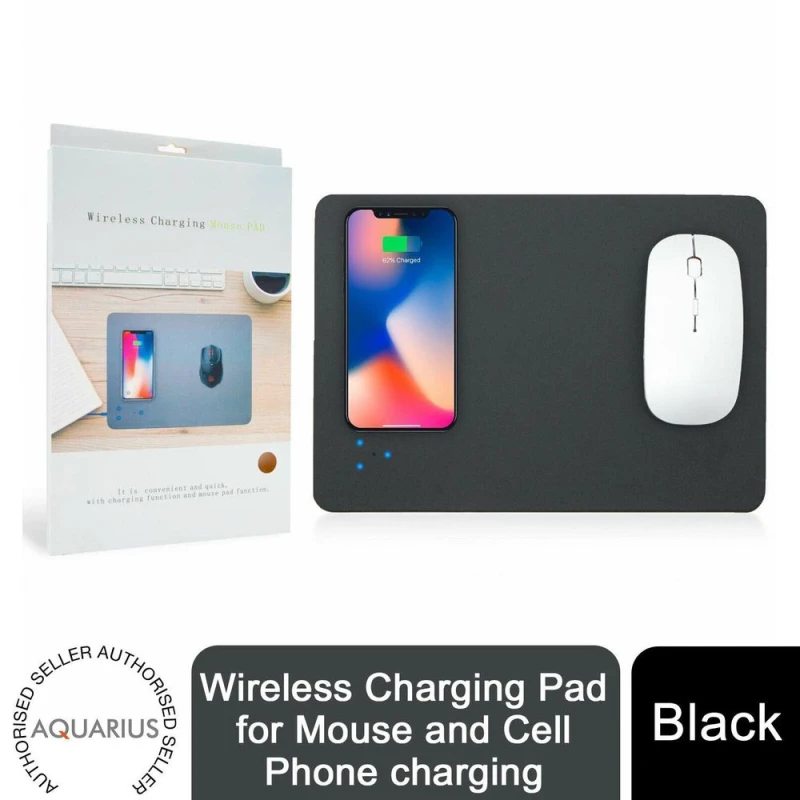 Image of Aquarius Wireless 'Charging Pad' for Mouse, Black Black