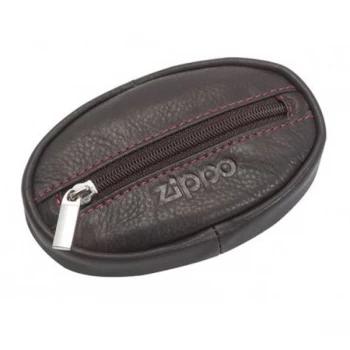 Image of Zippo Mocha Leather Coin Purse (10.5 x 6.5 x 2cm)