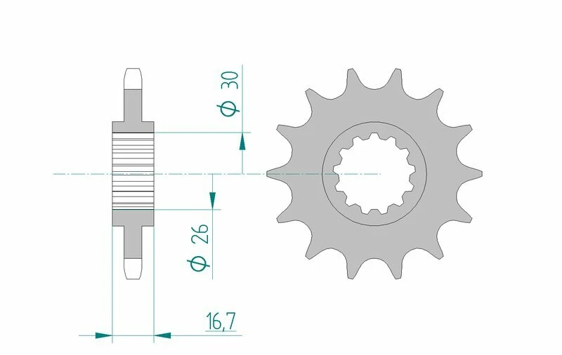 Image of AFAM Steel Standard Front Sprocket 20612 - 525