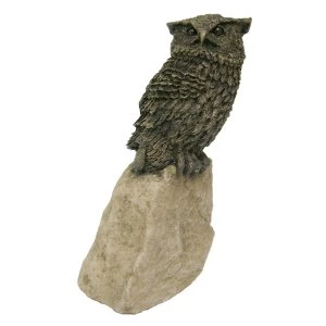 Image of Stoned On Nature Owl Cold Cast Bronze Sculpture