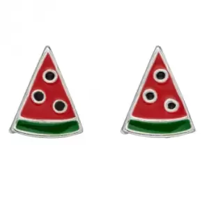 Image of Watermelon Slice Stud Enamel Earrings A2064