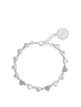 Image of Bibi Bijoux I HEART You Sparkle Silver Bracelet, Silver, Women