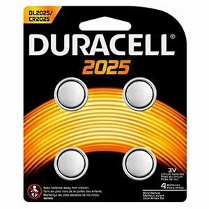 Image of Original Duracell CR2025 Lithium Coin Batteries 1 x Pack of 4