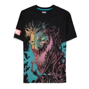 Image of MARVEL COMICS Venom Graphic Print T-Shirt, Male, Medium, Black (TS855447SPN-M)