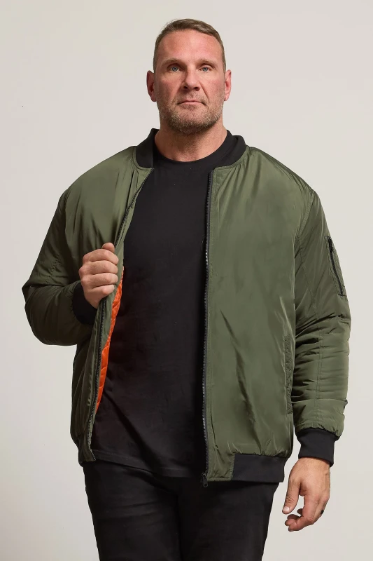 Image of BadRhino Zip Bomber Jacket Light Khaki