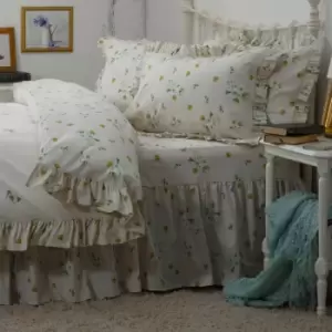 Image of Bluebell Meadow Fitted Valance (Double) (Ivory) - Ivory - Belledorm