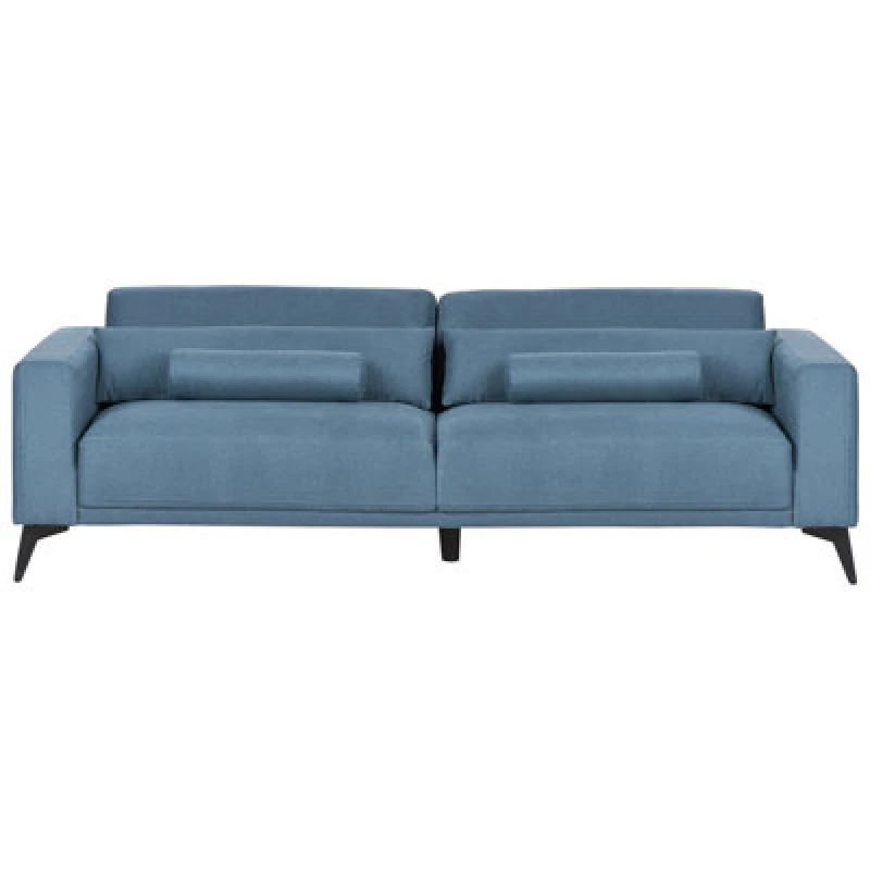 Image of Beliani Sofa 3 Seater Ange Fabric Blue