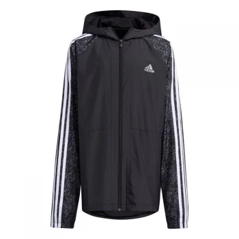 Image of adidas Track Suit Woven Track Top male - Black / Reflective Silver
