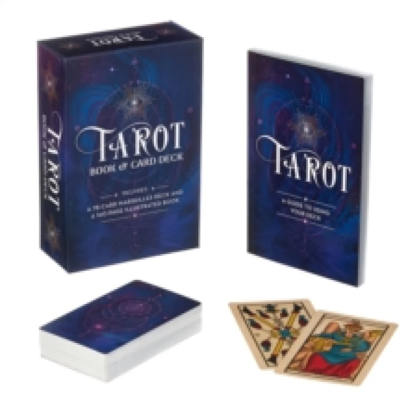 Image of Tarot Book & Card Deck : Includes a 78-Card Marseilles Deck and a 160-Page Illustrated Book Paperback / softback