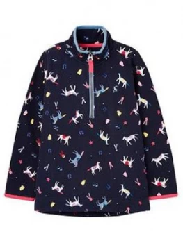 Image of Joules Girls Fairdale Half Zip Sweat - Navy