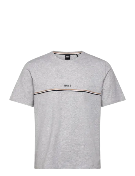 Image of BOSS Bodywear Unique Lounge Stretch Cotton-Jersey T-Shirt - S Grey Underwear and Nightwear male 50515395-032 S
