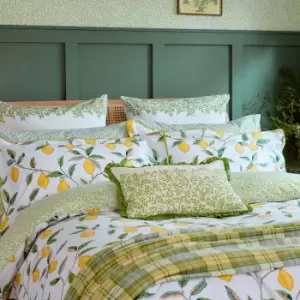Image of William Morris Lemon Tree Double Duvet Cover, Leaf Green