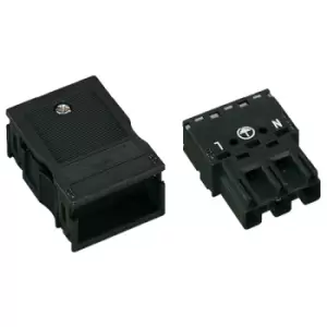 Image of Wago 770-113 3 Pole 10mm Plug with Strain Relief Black