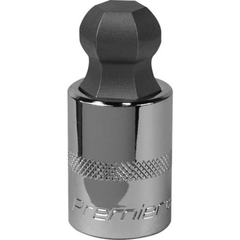 Image of Loops 19mm Ball-End Hex Socket Bit - 1/2" Square Drive - Chrome Vanadium Wrench Socket Multi
