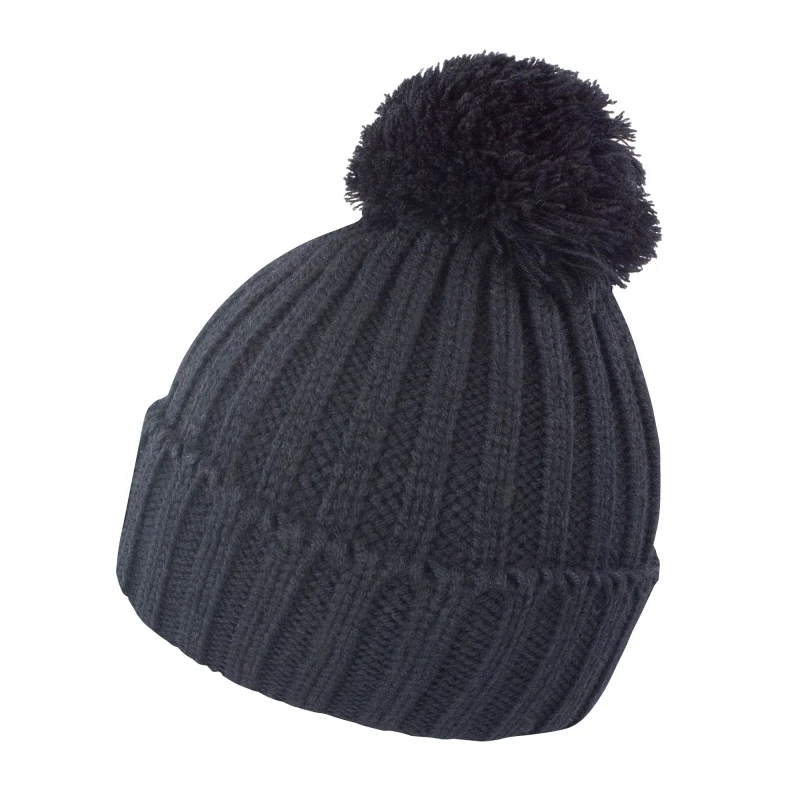 Image of Result Result Men Winter Essentials HDi Quest Knitted Beanie Hat in Black One Size Male 5054752307943