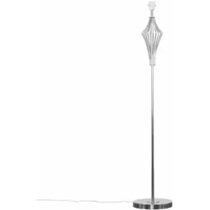 Image of Minisun - Chrome Metal Wire Geometric Diamond Floor Lamp Base