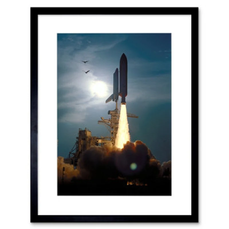 Image of Artery8 Nasa Space Science Shuttle Discovery Launch 1994 Framed Wall Art Print