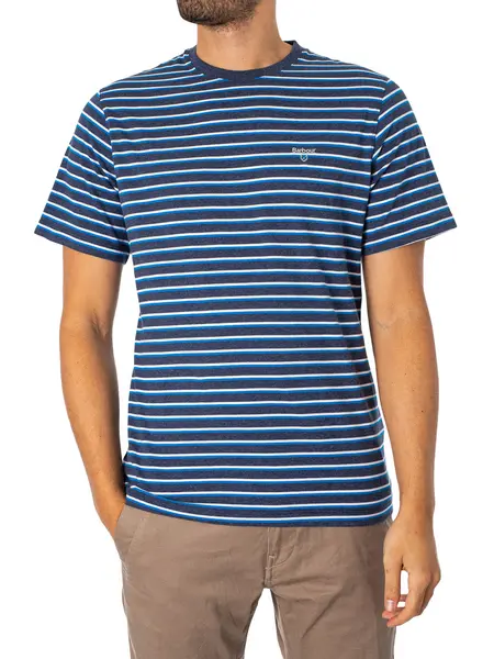 Image of Barbour Ponte Stripe T-Shirt Navy S