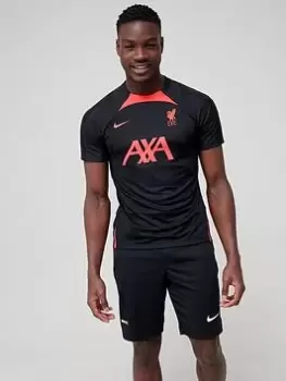 Image of Nike Liverpool FC 22/23 Strike Short Sleeved Tee - Black Size M Men