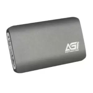 Image of AGI ED138 2TB M.2 SATA External SSD USB 3.2 Gen2 Type-C Aluminium USB-C to USB-A cable included