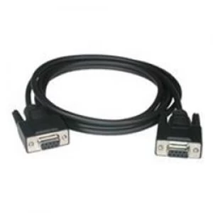 Image of C2G 2m DB9 F/F Null Modem Cable - Black
