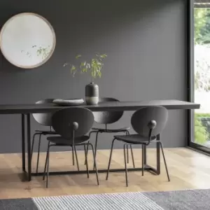 Image of Gallery Interiors Forden 6 Seater Dining Table Black