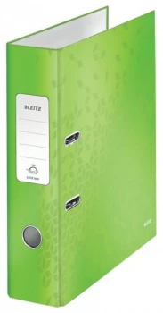 Image of Leitz 180 WOW Lever Arch File A4 80mm GN PK10