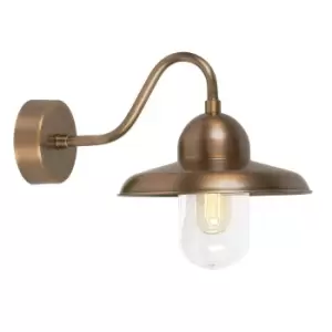Image of Outdoor IP44 Wall Light Aged Brass LED E27 100W d02465
