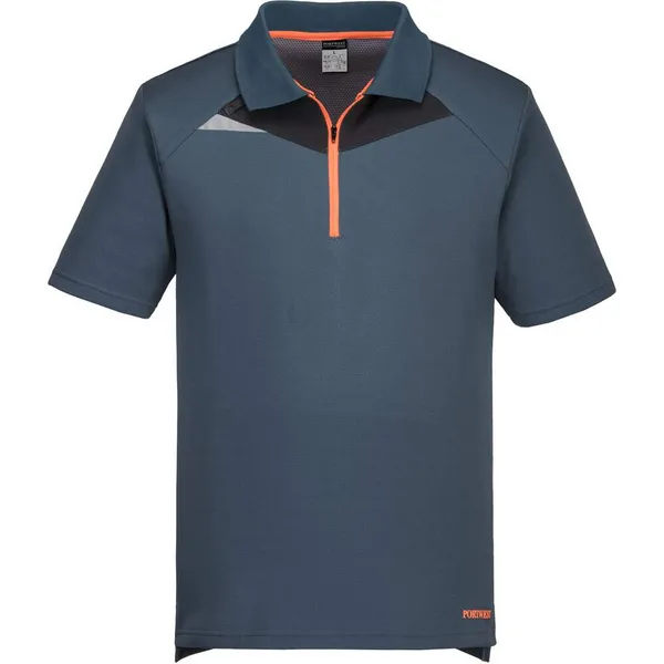 Image of Portwest DX4 Short Sleeve Polo Shirt DX410MBRXXXL Colour: Metro Blue