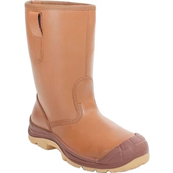 Image of PB43C Tan Unlined Rigger Boot SZ-8 - Perf