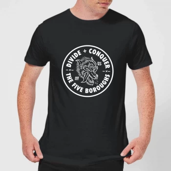 Image of The Five Boroughs Mens T-Shirt - Black - 5XL