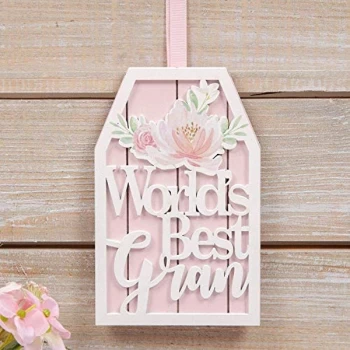 Image of Sophia Wooden Hanging Plaque - World's Best Gran