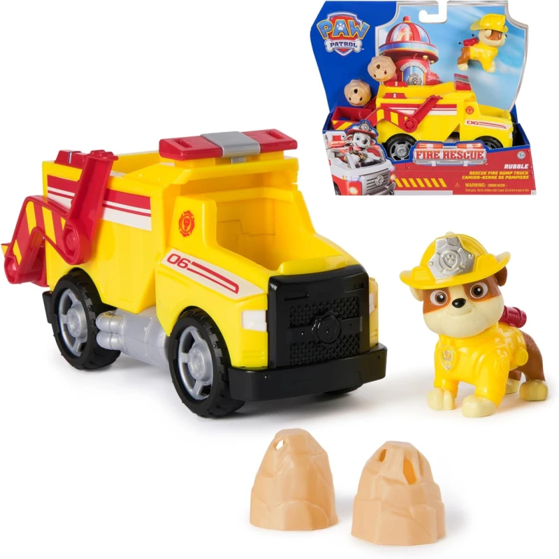 Image of Paw Patrol Paw Patrol Fire Rescue Vehicle Rubble wi - Paw Patrol Male RN62601