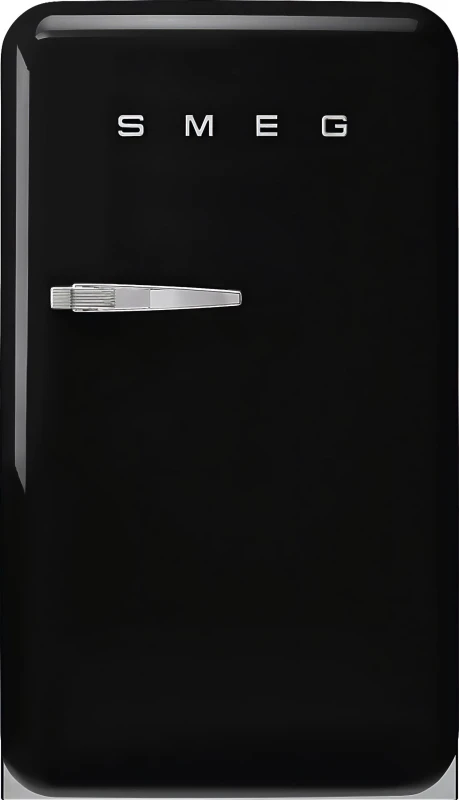 Image of Smeg 50s Style Right Hand Hinged Home Bar FAB10HRBL6 97cm Fridge - Black - D Rated