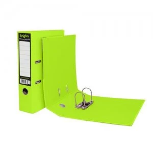 Image of Pukka Brights Lever Arch File A4 Green Box of 10