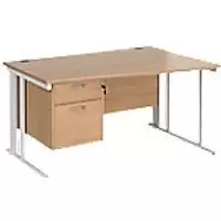 Image of Dams International Wave Desk MCM14WRP2WHB 1,400 x 725 x 800 - 990 mm