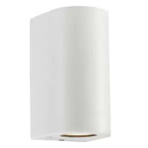 Image of Canto maxi Outdoor Up Down Wall Lamp White, GU10, IP44