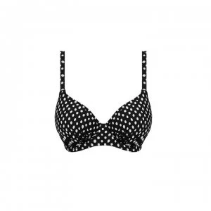 Image of Fantasie Santa Monica Underwired Full Cup Bikini Top - BLK Black White