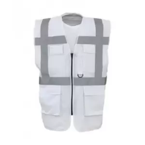 Image of Yoko Hi-Vis Premium Executive/Manager Waistcoat / Jacket (S) (White)