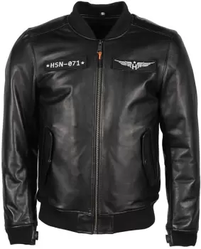 Image of Helstons Helico Motorcycle Leather Jacket, black, Size L, black, Size L