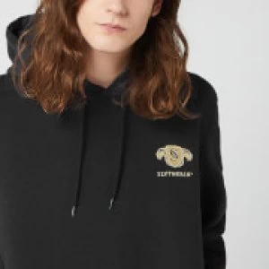 Image of Harry Potter Slytherin Unisex Embroidered Hoodie - Black